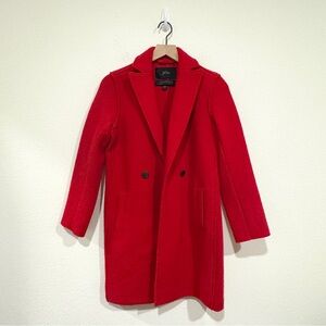 J. Crew Women's Red Wool Pea Coat